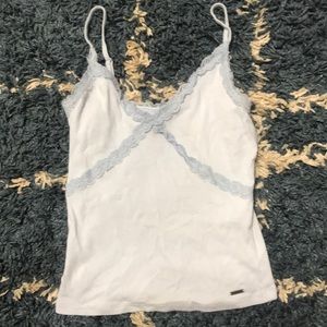 Hollister lace trimmed tank top